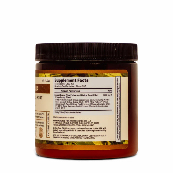 Forest Prana Pine Pollen and Nettle Root Elixir Powder – 70 Gram Jar
