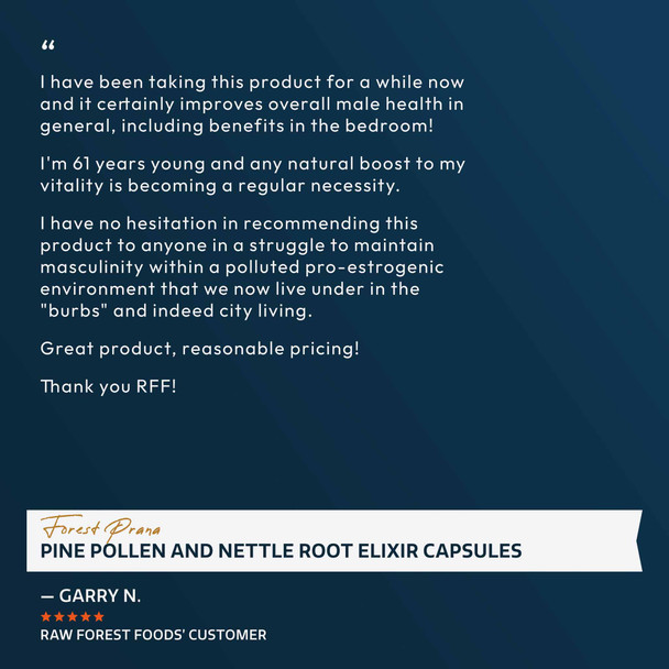 Forest Prana Pine Pollen and Nettle Root Elixir Capsules – 120 Count