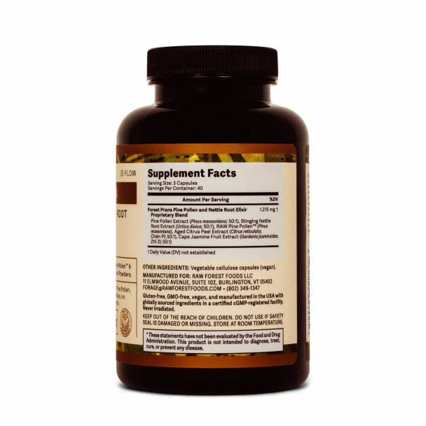 Forest Prana Pine Pollen and Nettle Root Elixir Capsules – 120 Count