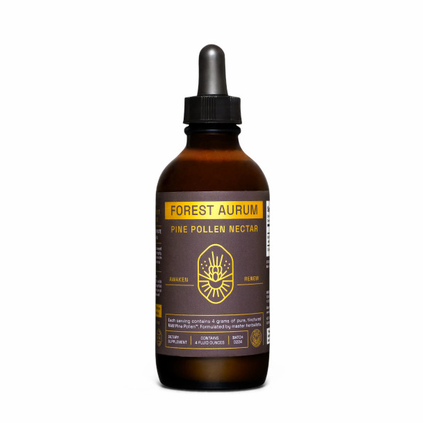 Forest Aurum Pine Pollen Nectar Tincture – 2:1 – 4 Fl. Ounce Bottle