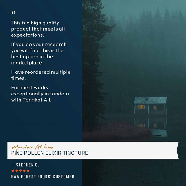 Mountain Alchemy Pine Pollen Elixir Tincture – 2 and 4 Fluid Ounce Bottles