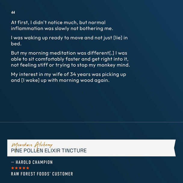 Mountain Alchemy Pine Pollen Elixir Tincture – 2 and 4 Fluid Ounce Bottles