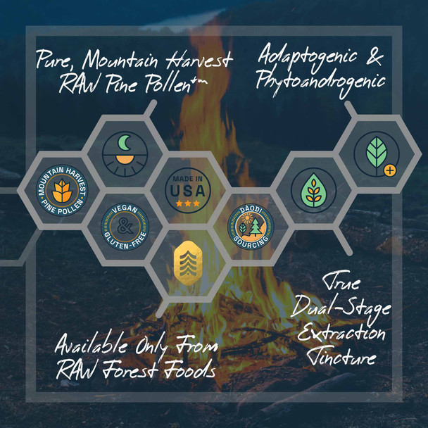 Forest Manna Royal Pine Pollen Tincture – 1:2 – 2 and 4 Fl. Ounce Bottles