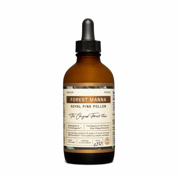 Forest Manna Royal Pine Pollen Tincture – 1:2 – 4 Fl. Ounce Bottle
