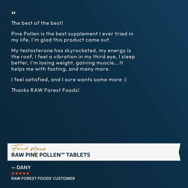 Forest Manna RAW Pine Pollen™ Tablets – 140 Count Pouch