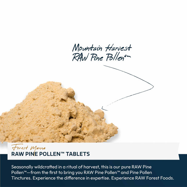 Forest Manna RAW Pine Pollen™ Tablets – 140 Count Pouch