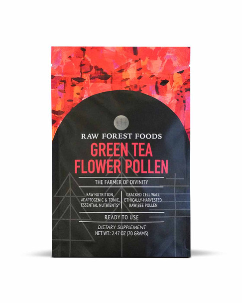 RAW Green Tea Flower Pollen — Deep Functional Nutrition, Adaptogenic — Cracked Cell Wall, Non-Irradiated — 70 Grams