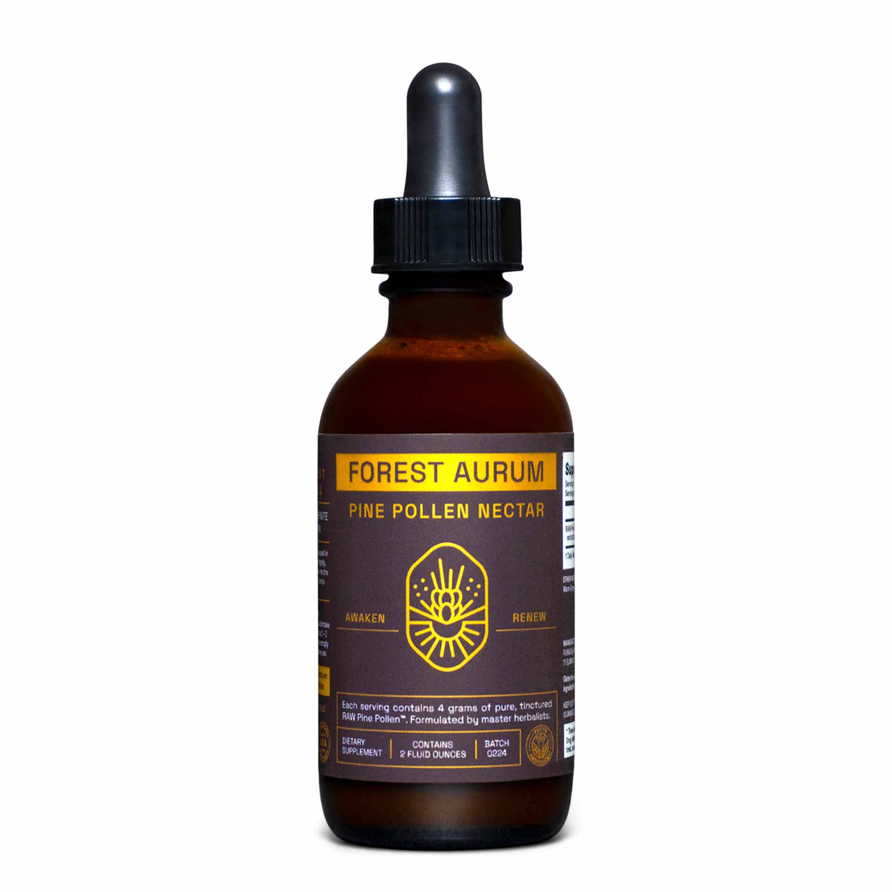 Forest Aurum Pine Pollen Nectar Tincture – 2:1 – 2 and 4 Fl. Ounce Bottles