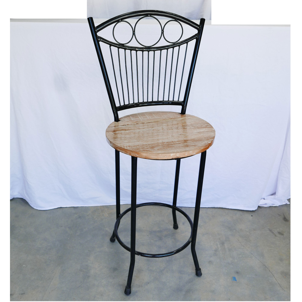 OPEN BOX SALE: French Country Iron and Wood Counter Stool