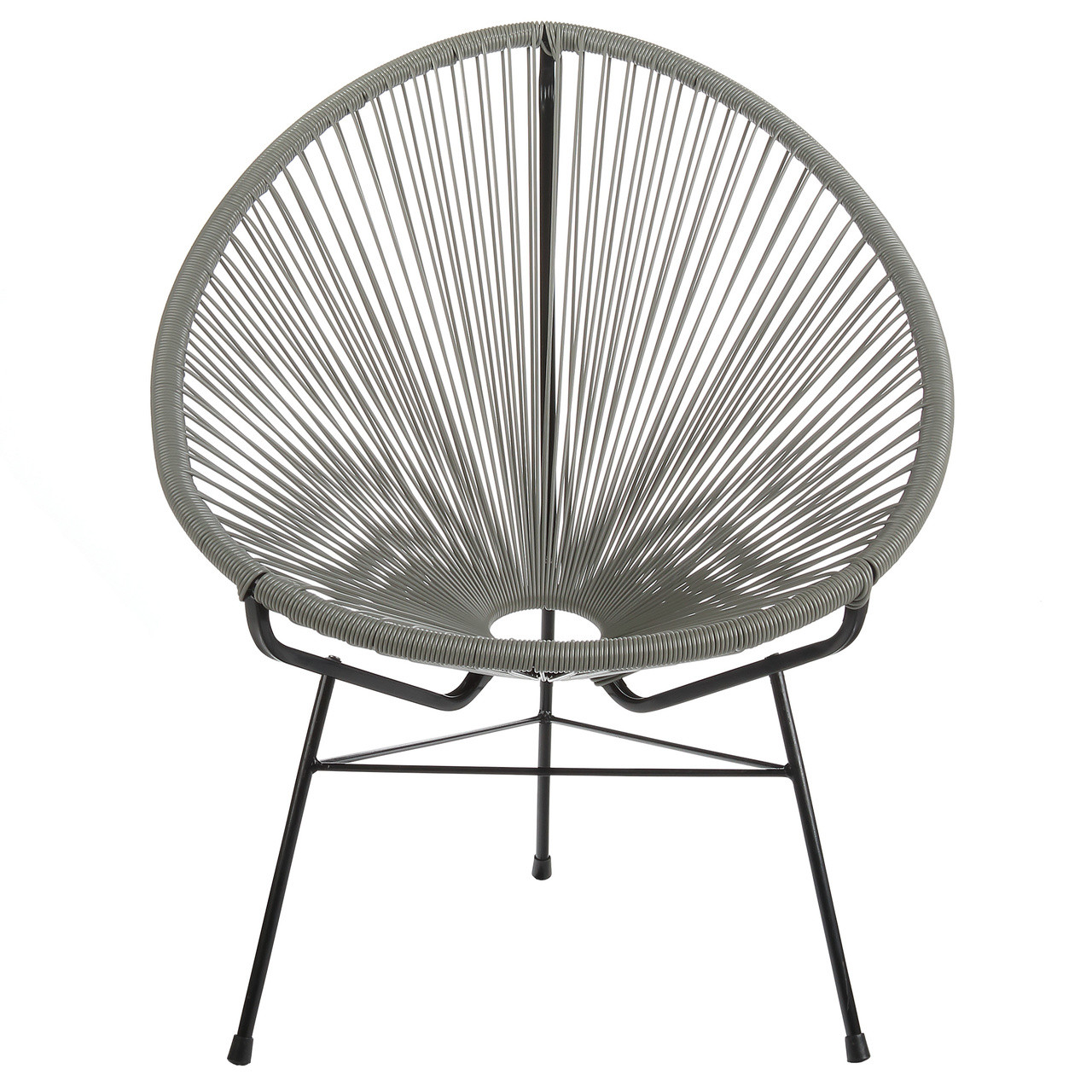 Acapulco Lounge Chair Grey Wire Basket Patio Chair