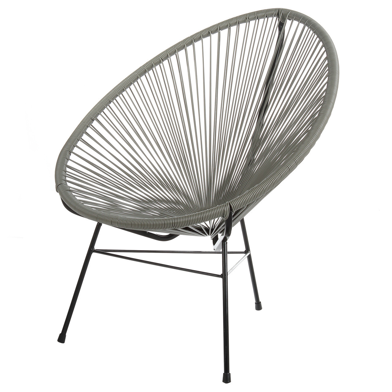 Acapulco Lounge Chair Grey Wire Basket Patio Chair