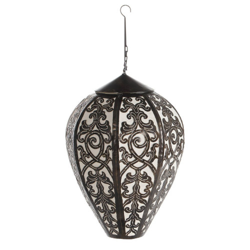 Hanging Oriental Steel Lamp, Large