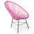 Acapulco Sun Oval Weave Indoor Outdoor Lounge Chair - Pink