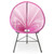 Acapulco Sun Oval Weave Indoor Outdoor Lounge Chair - Pink