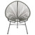 Acapulco Sun Oval Weave Indoor Outdoor Lounge Chair - Grey