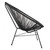 Acapulco Sun Oval Weave Indoor Outdoor Lounge Chair - Black