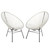 Acapulco Lounge Chair - White, Set of 2