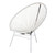 Acapulco Papasan Lounge Chair, White with White Base