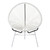 Acapulco Papasan Lounge Chair, White with White Base