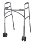 Bariatric Adult Folding Walker W/wheels  Double Button