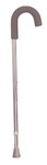 Cane Adj. Round Handle Silver W/foam Comfort Grip