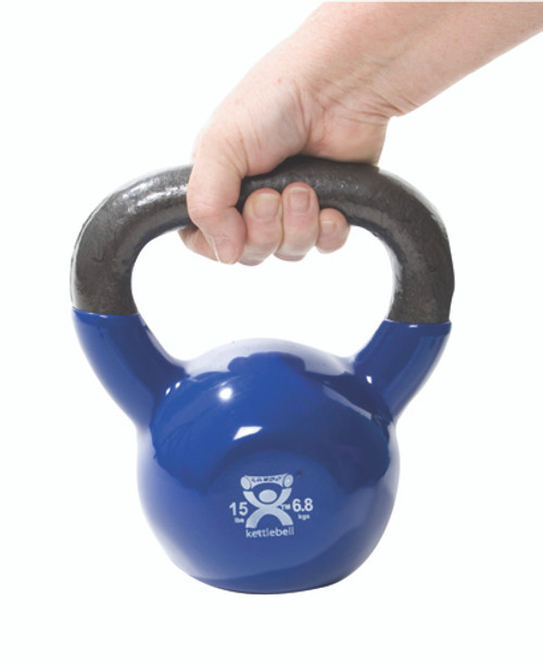 Kettlebell Vinyl Coated Weight Green  10lb  9  Diameter