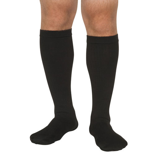 Men's Mild Support Socks 10-15mmhg  Black  Extra Large