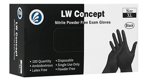 LW Concept Black Nitrile  Exam Gloves