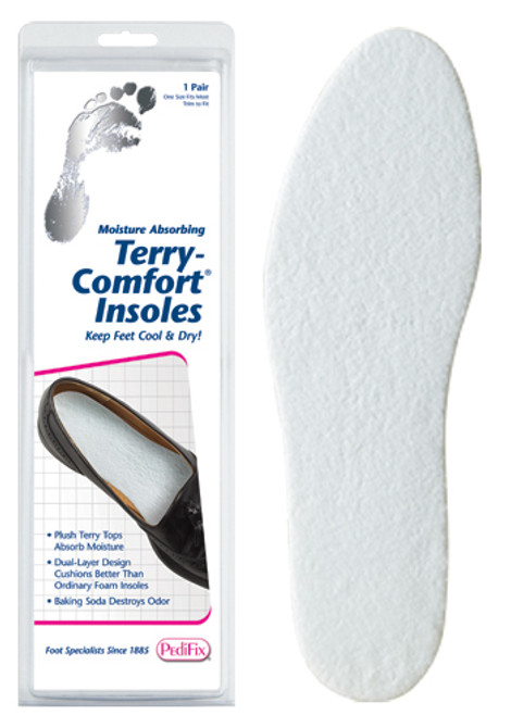 Sockless Insoles W/terry Comfort One Size Fits Most Pr