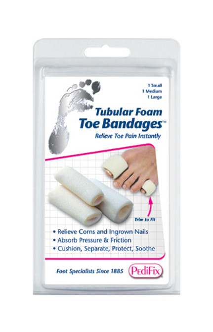 Tubular-foam Toe Bandage  Pk/3 Medium