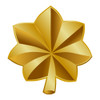 Gold Major (MAJ) O4, U.S. Army Officer (Grade Insignia) Patch