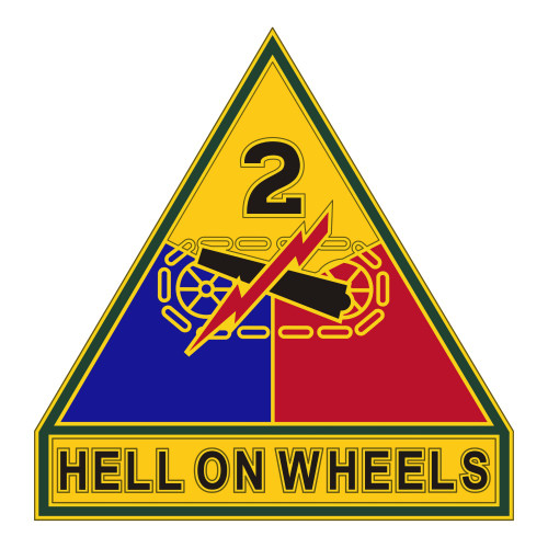 2nd Armored Division Hell on Wheels (Badge), US Army Patch