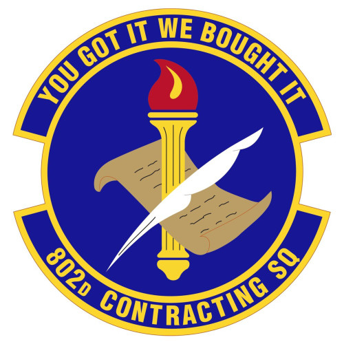 802nd Contracting Squadron Patch