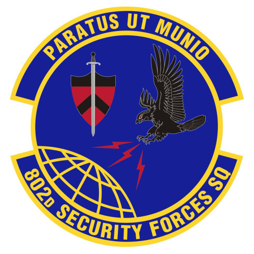 802nd Security Forces Squadron Patch