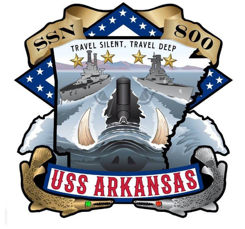 USS Arkansas SSN-800 US Navy Submarine Patch