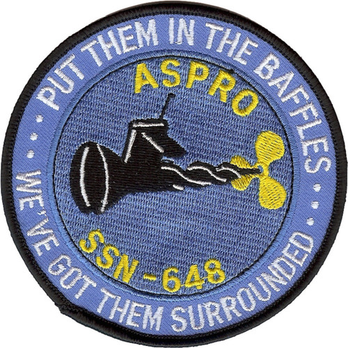 USS Aspro SSN-648 US Navy Attack Submarine Patch