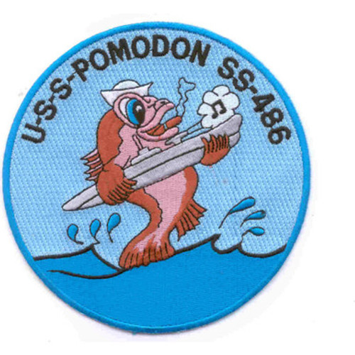 USS Pomodon SS-486 US Navy Submarine Patch