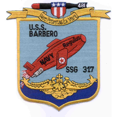 USS Barbero SSG-317 US Navy Submarine Patch