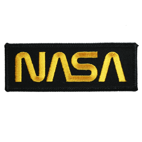 NASA Worm Gold on Black Patch