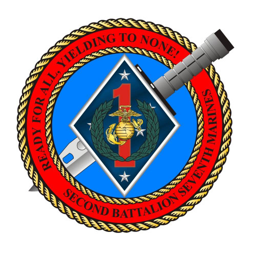 7th Marine Regiment,  2nd Battalion, 7th Marines USMC Patch