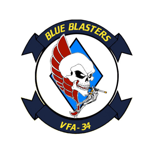 VFA-34 "Blue Blasters" US Navy Strike Fighter Squadron Patch