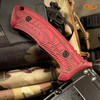 G-10 Scales for Spartan-Harsey knives with VZ's Alien Texture in Black Red