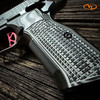 Dan Wesson DWX Competition Grips - VZ FRAG Palm Swell, Black Gray, Close-up