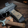 VZ Grips for Sharps Bros Grip Module for the Sig Sauer P365X/XL with FRAG texture in Hyena Brown color and Steel Leonidas