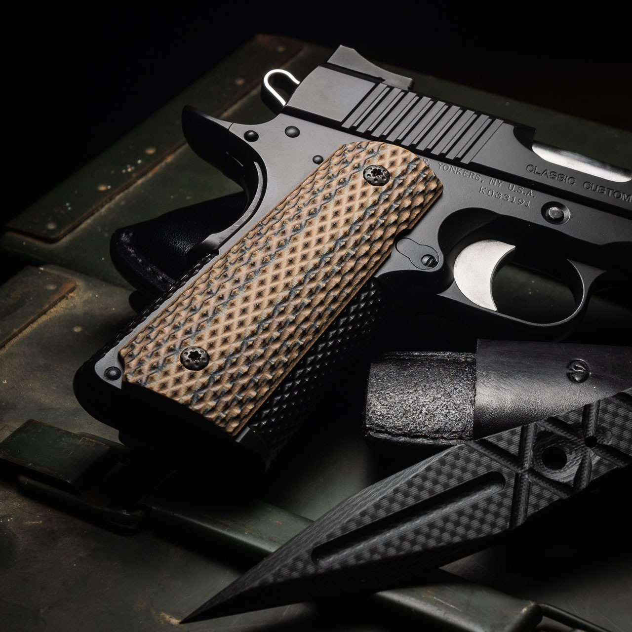 1911 Grips (Compact) with Diamond Back Texture | VZ Grips
