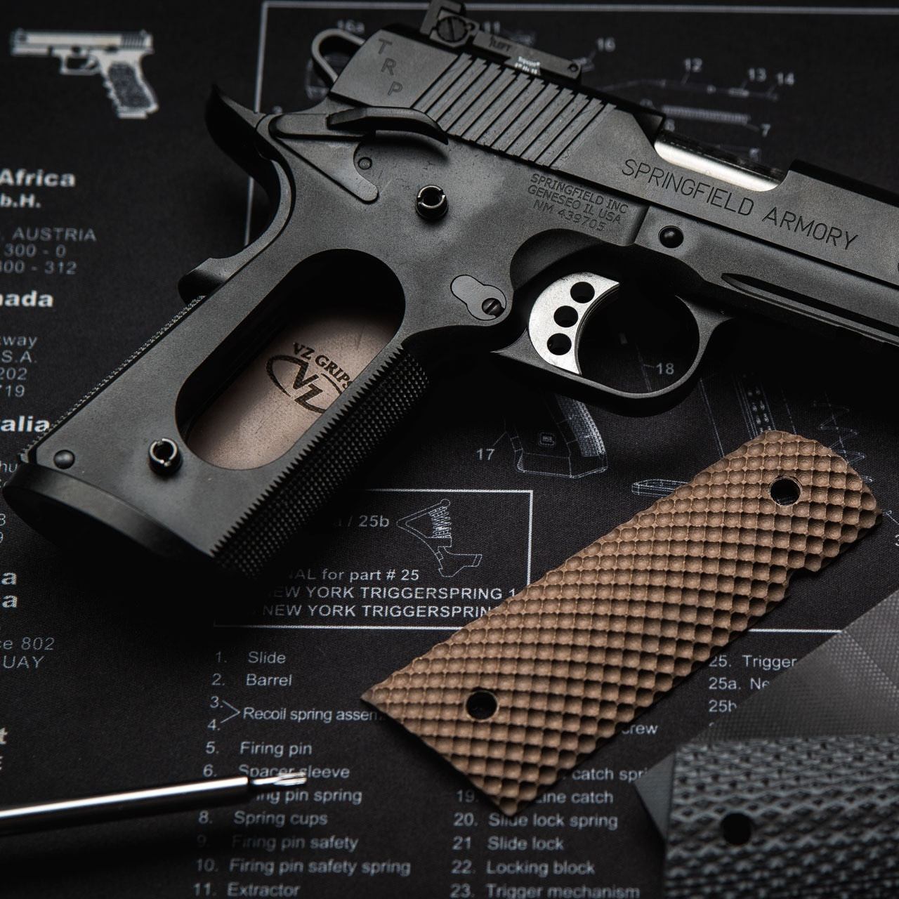 Simonich Gunner 1911 Grips (Compact) | VZ Grips®