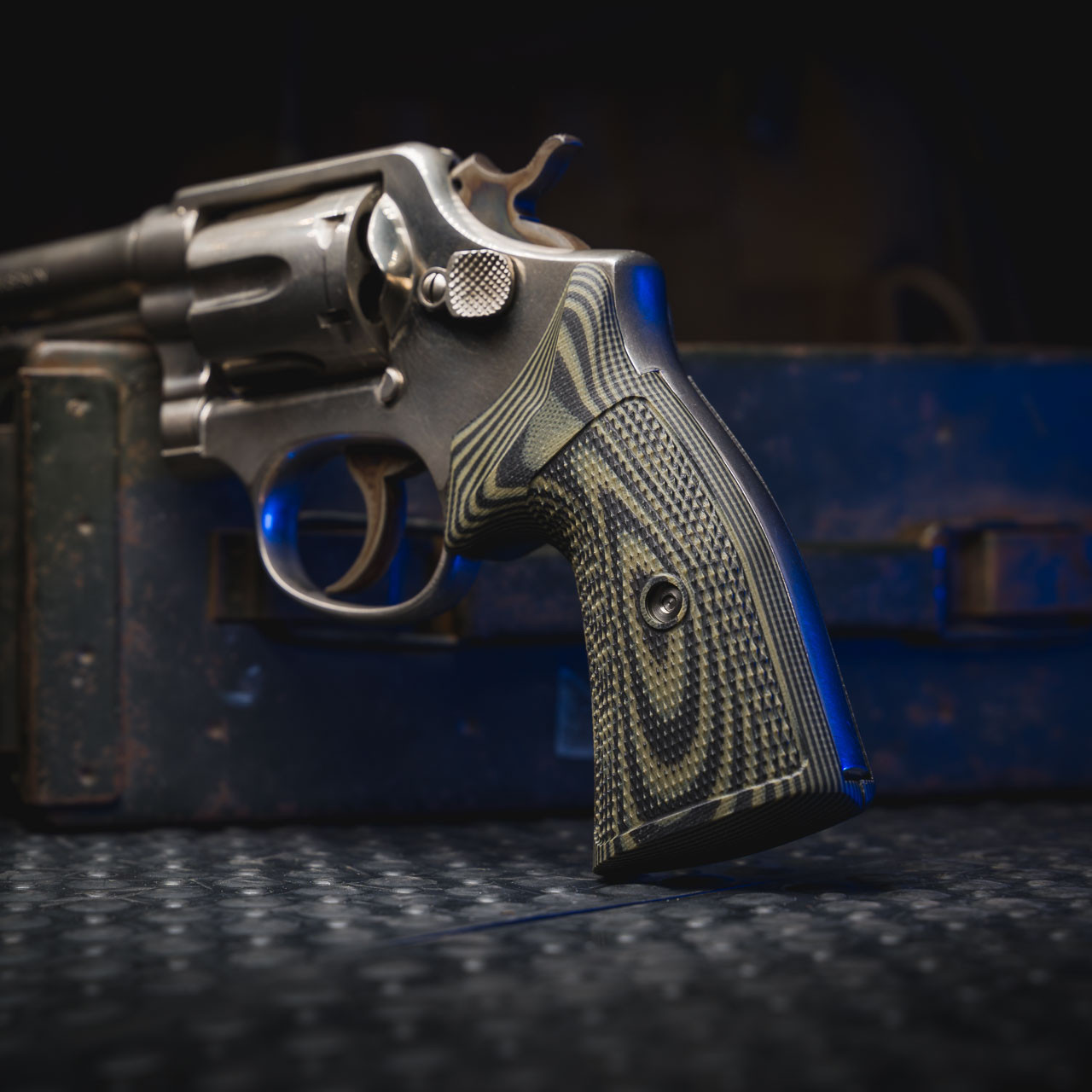 Smith & Wesson K-Frame 虎杢グリップ M10 19 66 S&W K/L Frame Boot Grip (G10), Tactical Diamonds Texture