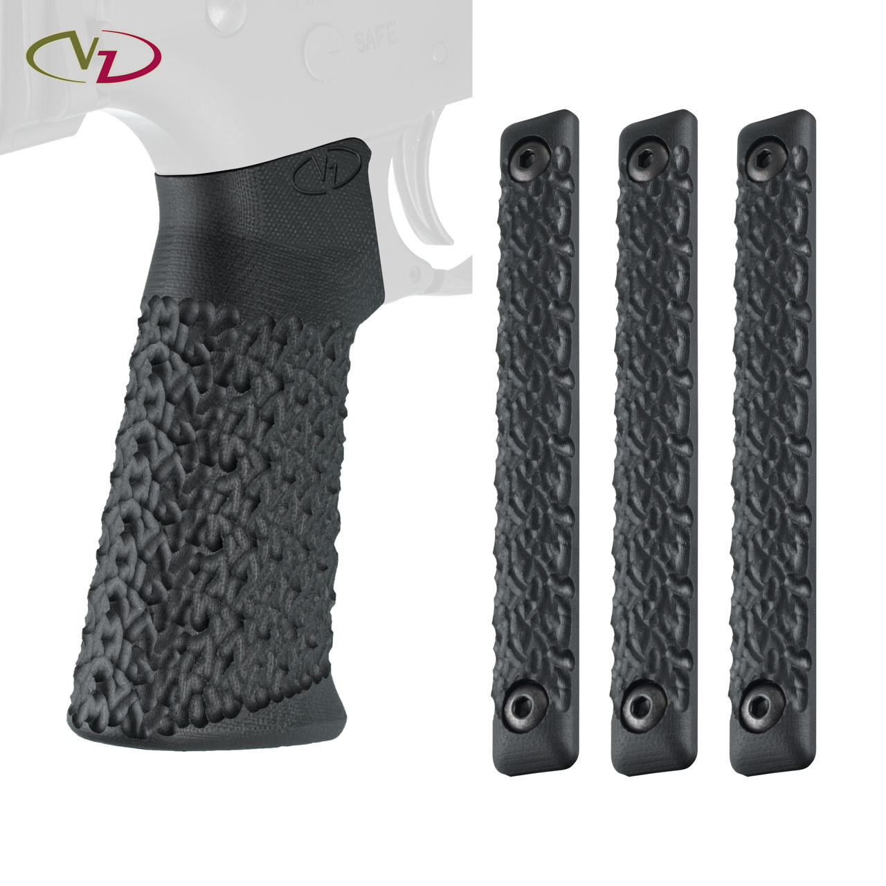 VZ Grips | VZ Stipple AR-15 Grip Bundle | M-LOK Rail Panels