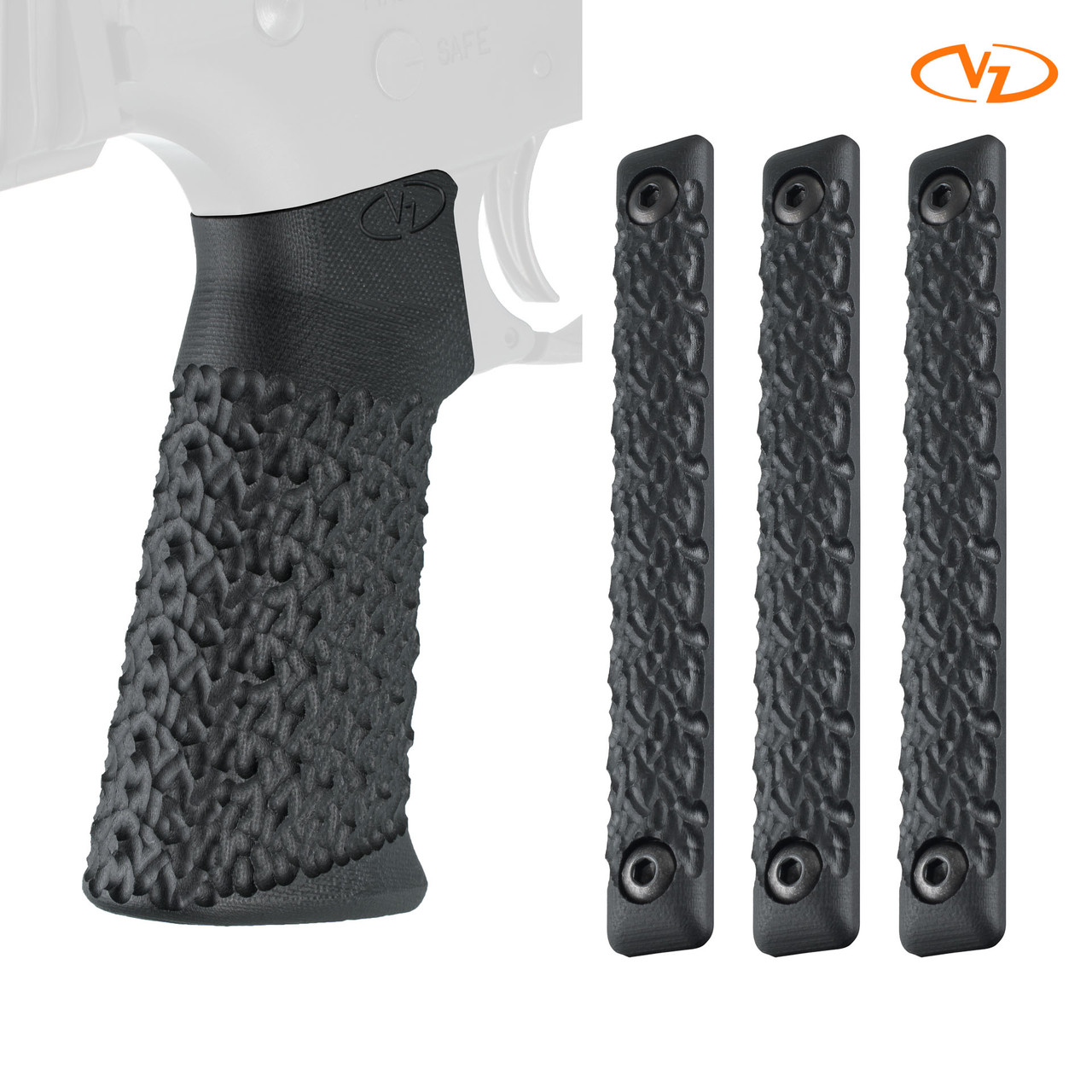 VZ Grips | VZ Stipple AR-15 Grip Bundle | M-LOK Rail Panels