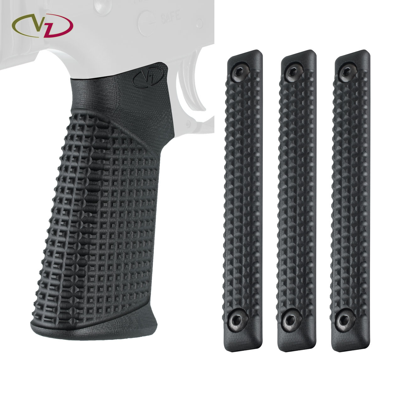 AR15 Grips Bundle (Grip + Rail Covers) w/ VZ FRAG Texture